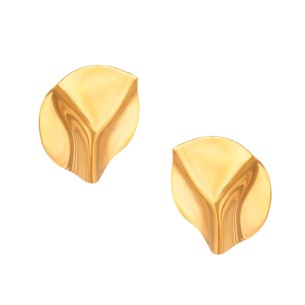 Ασημένια επίχρυσα σκουλαρίκια Κύκλοι Κύματα