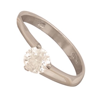 Γυναικείο λευκόχρυσο 14k δαχτυλίδι Μονόπετρο