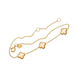 Χρυσό 9k βραχιόλι Τετράφυλλα Σταυροί