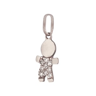 Λευκόχρυσο 18k μενταγιόν Παιδί Αγόρι