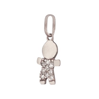 Λευκόχρυσο 18k μενταγιόν Παιδί Αγόρι