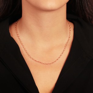 Χρυσή 14k Αλυσίδα Οβάλ Κρίκοι