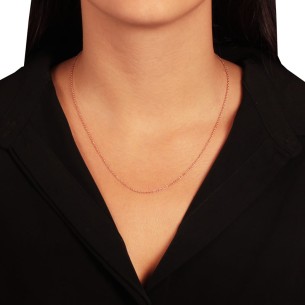 Ροζ χρυσή 18k Aλυσίδα Λαιμού