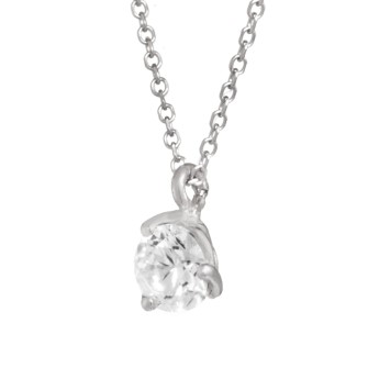 Λευκόχρυσο 9k κολιέ Μονόπετρο