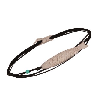 Βραχιόλι κορδόνια ασημένιο Ψάρι