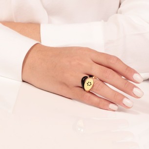 Ορειχάλκινα επίχρυσα δαχτυλίδια Σέτ Καμπύλες