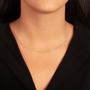 Λευκόχρυση 18k Aλυσίδα Λαιμού