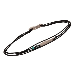 Βραχιόλι κορδόνια ασημένιο Ψάρι