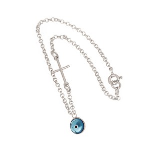 Ασημένιο Γούρι Αυτοκινήτου Σταυρός Μάτι