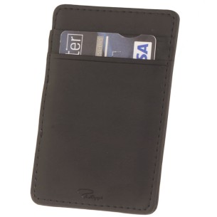 Αντρική δερμάτινη Καρτοθήκη επάργυρο Κλίπ