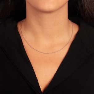 Λευκόχρυση 14k Aλυσίδα Λαιμού