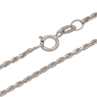 Λευκόχρυση 14k Αλυσίδα Λαιμού Κοτσίδα