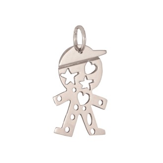 Λευκόχρυσο 18k παιδικό μενταγιόν Αγόρι