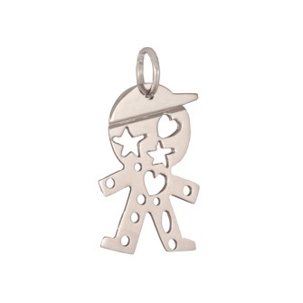 Λευκόχρυσο 18k παιδικό μενταγιόν Αγόρι