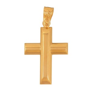 Χρυσός 14k Αντρικός Σταυρός