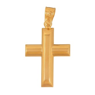 Χρυσός 14k Αντρικός Σταυρός