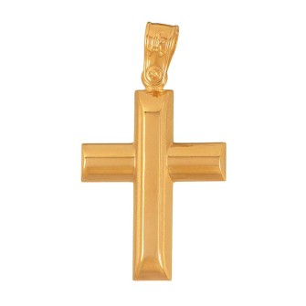Χρυσός 14k Αντρικός Σταυρός