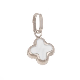 Λευκόχρυσο 14k μοτίφ Σταυρός Φίλντισι