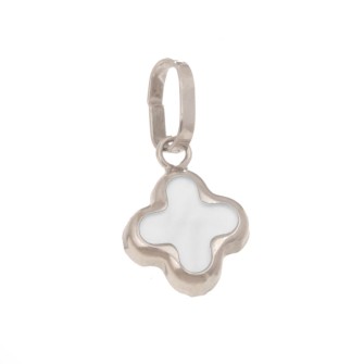 Λευκόχρυσο 14k μοτίφ Σταυρός Φίλντισι