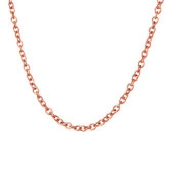 Ροζ χρυσή 14k Aλυσίδα Λαιμού