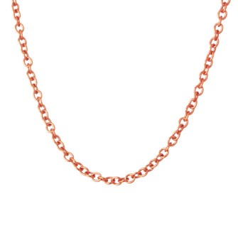 Ροζ χρυσή 14k Aλυσίδα Λαιμού