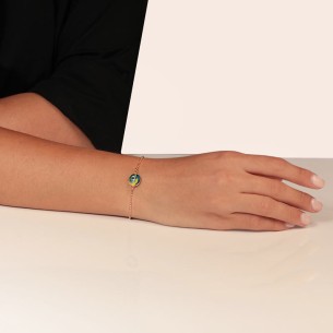 Γυναικείο χρυσό 18k βραχιόλι Μάτι