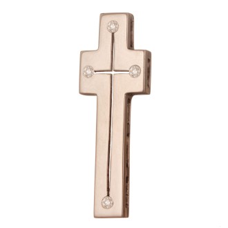Λευκόχρυσος 18k Γυναικείος Σταυρός Διαμάντια
