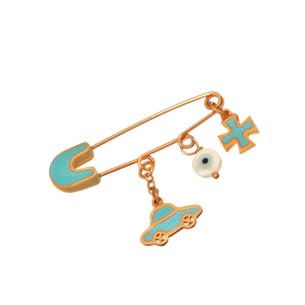 Ασημένια παιδική Παραμάνα Γούρια Αγόρι