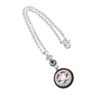 Ασημένιο Γούρι Αυτοκινήτου Ρόδα