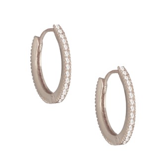 Ασημένια σκουλαρίκια huggies Tennis Κρίκοι 19.00mm