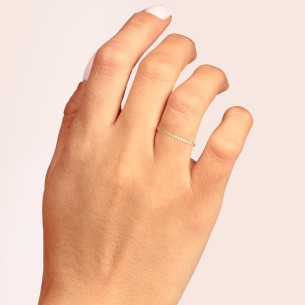 Ασημένιο επίχρυσο δαχτυλίδι Ολόβερο