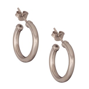 Λευκόχρυσα 14k σκουλαρίκια Κρίκοι