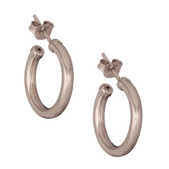 Λευκόχρυσα 14k σκουλαρίκια Κρίκοι