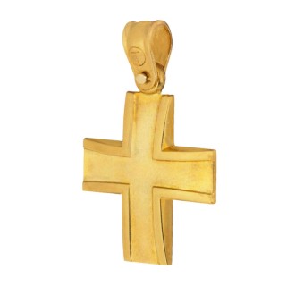 Χρυσός 14k Αντρικός Σταυρός