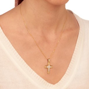 Χρυσός 14k Γυναικείος Σταυρός