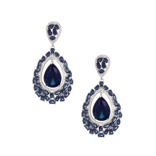 Γυναικεία ασημένια σκουλαρίκια Chandelier Σταγόνες