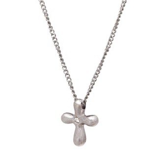 Λευκόχρυσο 18k κολιέ Σταυρός