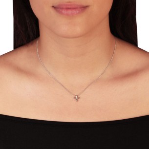 Λευκόχρυσο 18k κολιέ Σταυρός