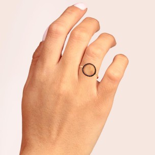 Γυναικείο χρυσό 14k δαχτυλίδι Μισόβερο Κύκλος