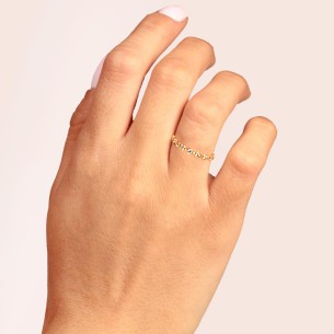 Γυναικείο χρυσό 14k δαχτυλίδι Μισόβερο