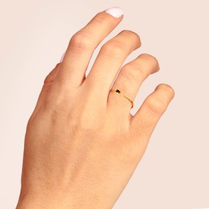 Γυναικείο χρυσό 14k δαχτυλίδι Σειρέ Μονόπετρο