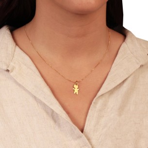 Χρυσό 18k μενταγιόν Παιδί Αγόρι