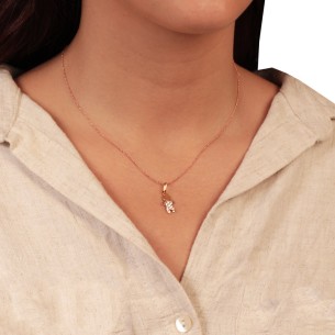 Ρόζ χρυσό 18k μενταγιόν Παιδί Αγόρι