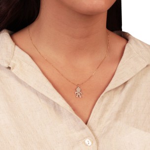 Λευκόχρυσο 18k παιδικό κρεμαστό Αγόρι