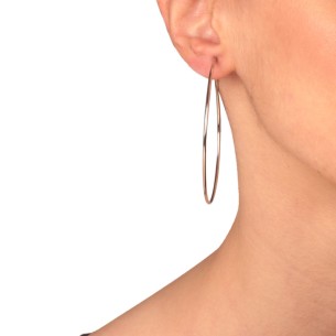 Λευκόχρυσα 14k σκουλαρίκια Κρίκοι