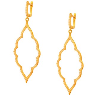 Ασημένια επίχρυσα σκουλαρίκια Arabesque