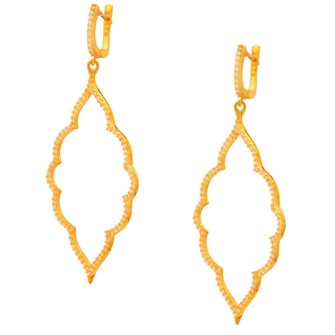 Ασημένια επίχρυσα σκουλαρίκια Arabesque