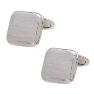 Ασημένια τετράγωνα Μανικετόκουμπα