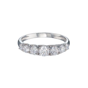 Λευκόχρυσο 14k Δαχτυλίδι Μισόβερο