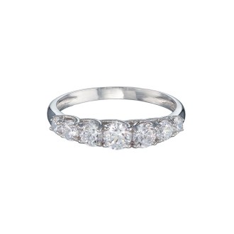 Λευκόχρυσο 14k Δαχτυλίδι Μισόβερο